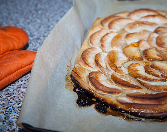 cortland apple puff pastry tart