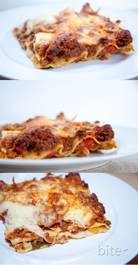 cheesy chunky sausage lasagna