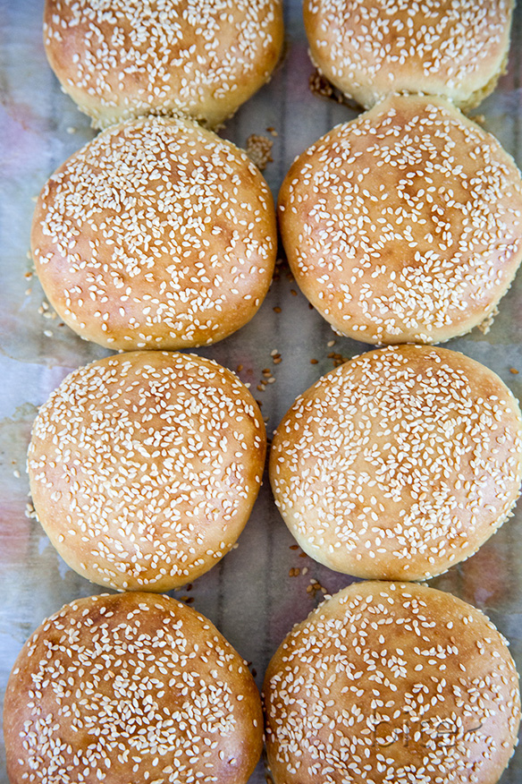 easy sesame seed hamburger buns